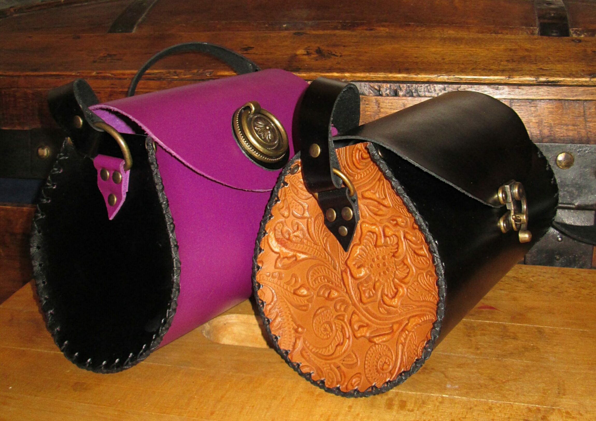 sac de soirée cuir artisant lyon