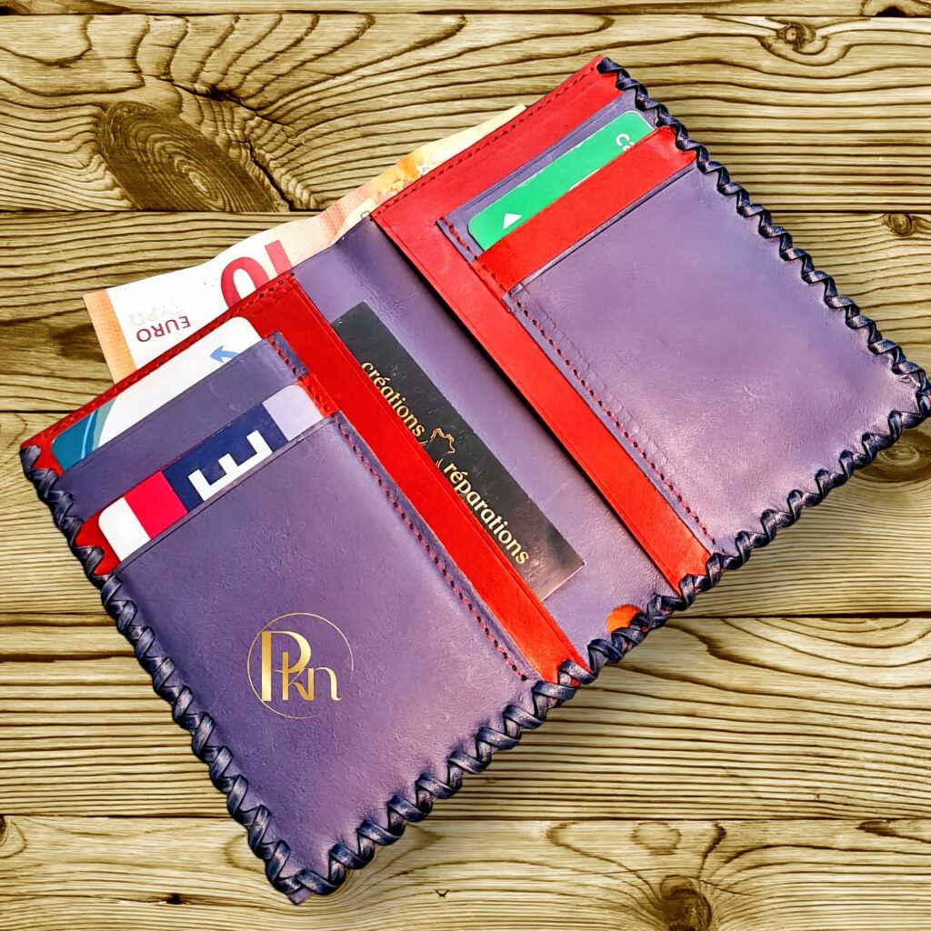 portefeuille homme cuir artisanal maroquinerie lyon