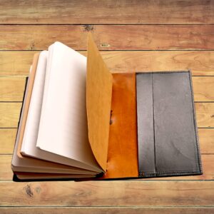 carnet cuir perpétuel artisanat lyon pièce unique